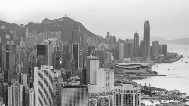 istock Monochrome Hong Kong Skyline 1204822547