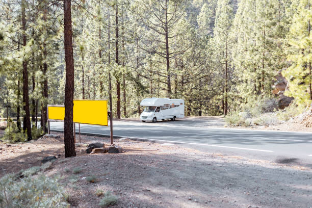 istock Camping car on the roadside 1204826007