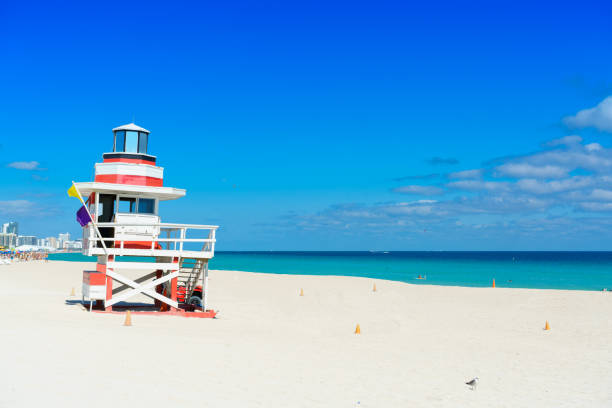 istock Lifeguard Tower in South Beach, Miami Beach, Florida 1204828786