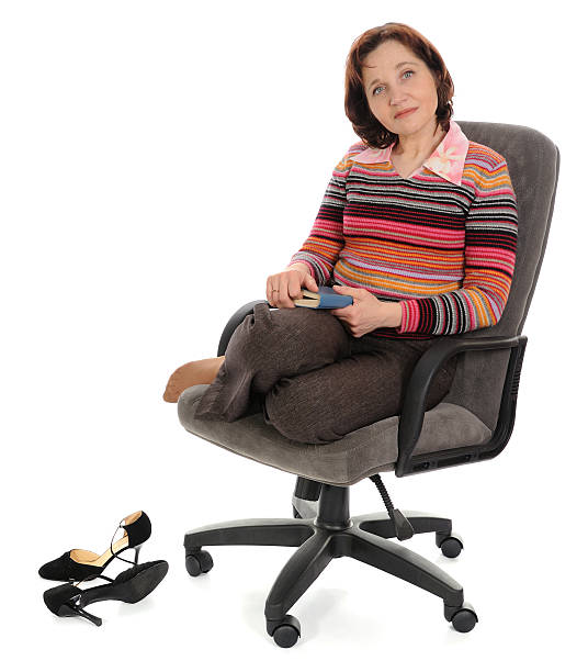 istock The mature woman with book 120482935