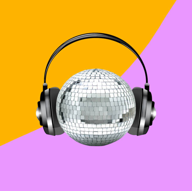 istock Disco Headphones Mirrorball 1204830091