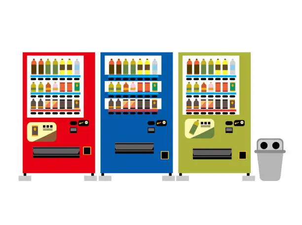 Vector illustration of Japanese vending machine