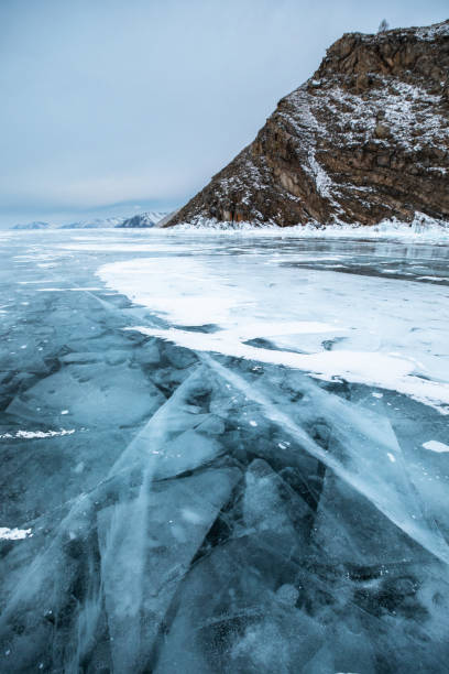 istock Winter landscape of lake Baikal. 1204847882