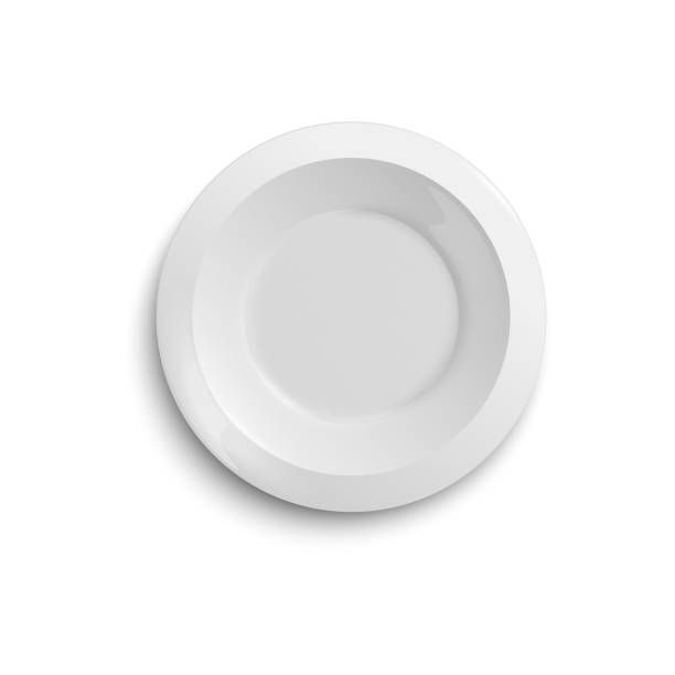 istock Template of porcelain or plastic plate realistic vector illustration isolated. 1204852321