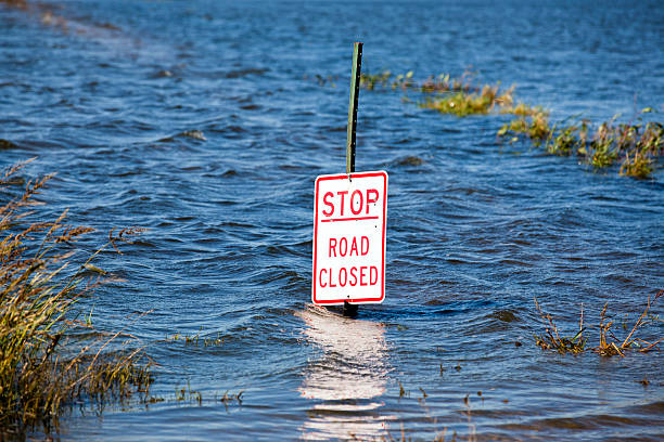 route fermée inondations - pensacola photos et images de collection