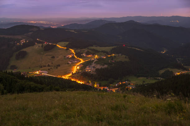 istock Twilight in the mountail landscape 1204861549
