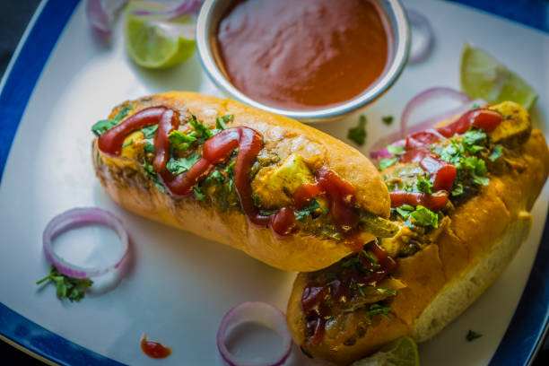 istock veg hot dog , Paneer hot dog 1204862612