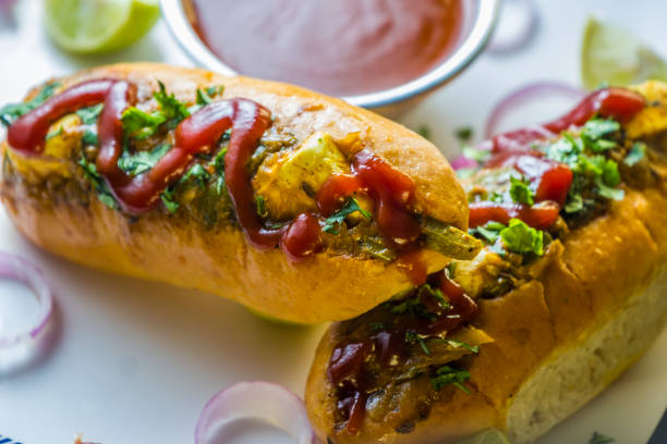 istock veg hot dog , Paneer hot dog 1204863017