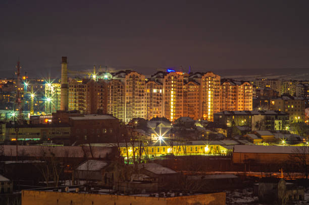 istock View of the night city from a height 1204865365