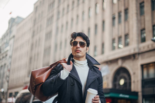 istock Stylish tourist is having coffee 1204868249