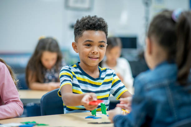 istock Elementary Students in Geometry Class stock photo 1204871760