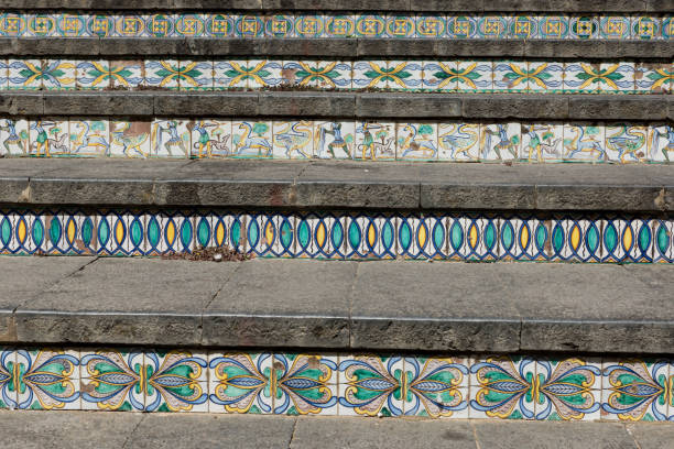 istock Stairway with polychrome ceramic tiles from Caltagirone Sicilia 1204874095