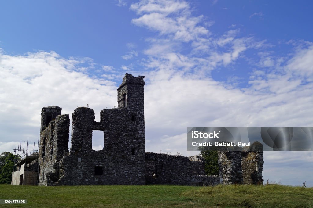 Slane Hill and Abbey  County Meath  Ireland The Hill of Slane is predominantly steeped in Christian history and myth. Slane Hill Stock Photo
