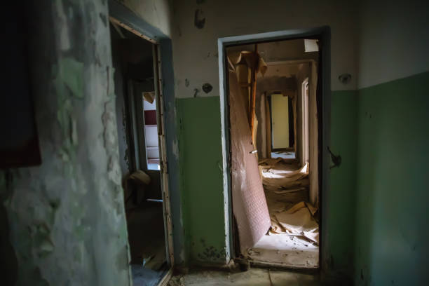 istock Abandoned buildings of ghost town Pripyat Chornobyl Zone 1204877755