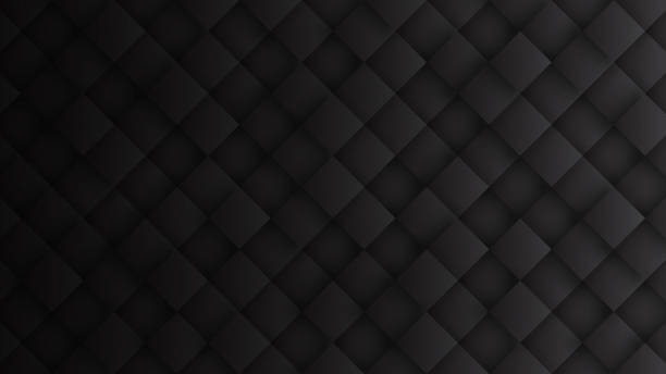 3D Rhombus Blocks Grid Pattern Conceptual Technology Dark Background stock photo