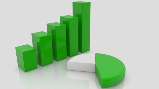 istock Business chart diagram in green and white 1204883080
