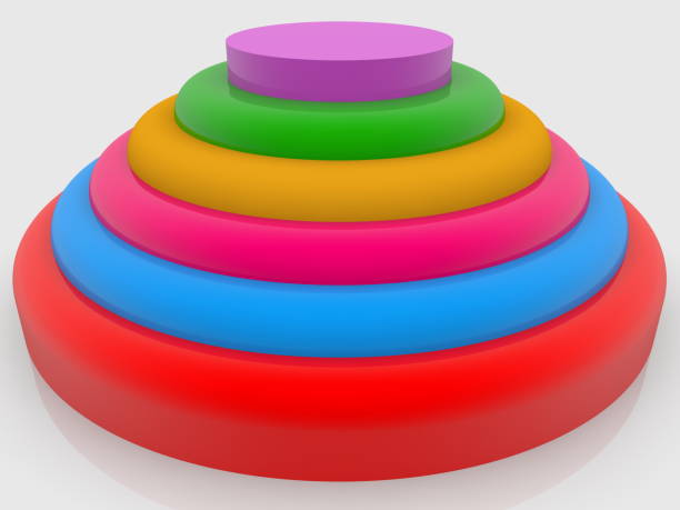 istock Abstract Pyramid of colorful rings 1204883152