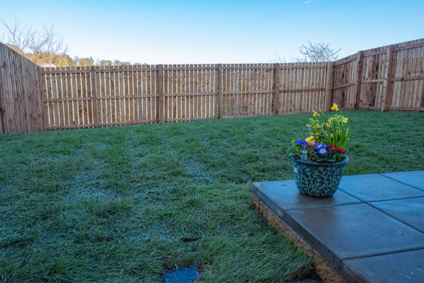 istock Modern Garden Designed and landscaped with newly Constructed Materials. 1204883373