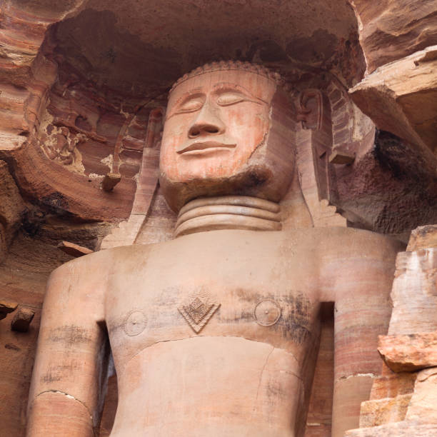 istock Jain statue in Gwalior, Madhya Pradesh, India 1204885041
