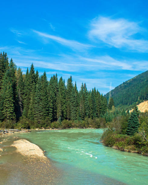 istock River Teal Blue Water and Blue Sky 1204888208