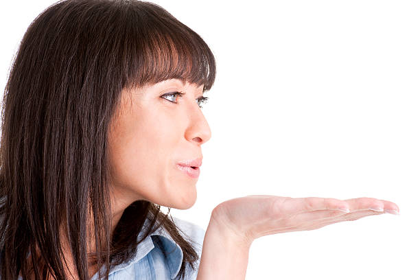 istock Woman Sending kiss 120489141