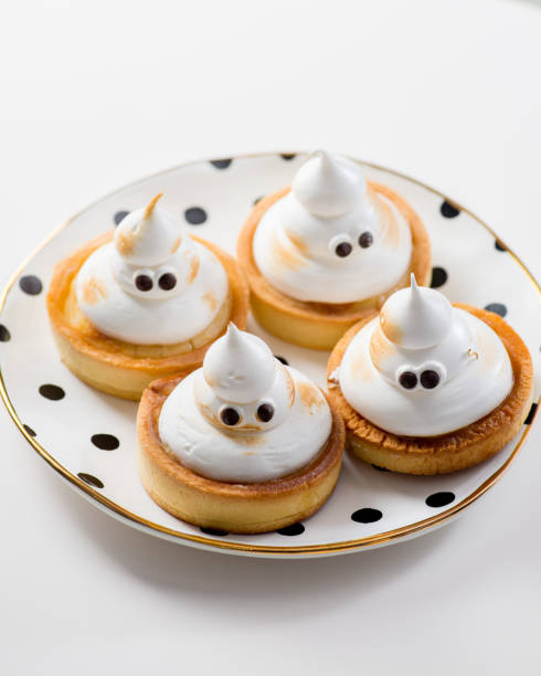 istock small cakes with white meringue and eyes 1204892366