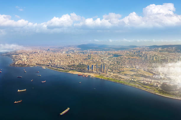 Aerial view of Maltepe and Kartal coastline in İstanbul. Aerial view of Maltepe and Kartal coastline in İstanbul. kartal stock pictures, royalty-free photos & images