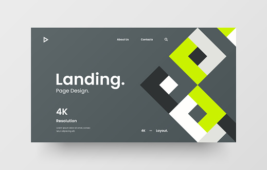 Horizontal Page Layout Example Creative Horizontal Website Screen Part For Responsive Web Design ...