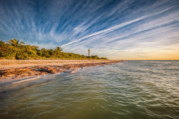 Sanibel Lighthouse - Point Ybel Light Sanibel Lighthouse - Point Ybel Light. 
Sanibel, Florida, USA. sanibel island stock pictures, royalty-free photos & images