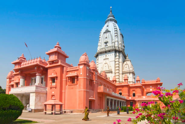 New Vishwanath Temple or Birla Mandir, Hindu University, Varanasi, Benares,India. stock photo