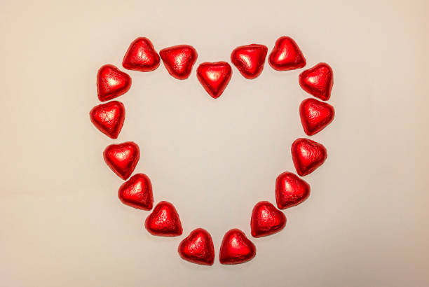 Heart-shaped chocolate for Valentine's Day