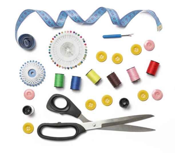 istock Set of different sewing items isolated on white background 1204914641