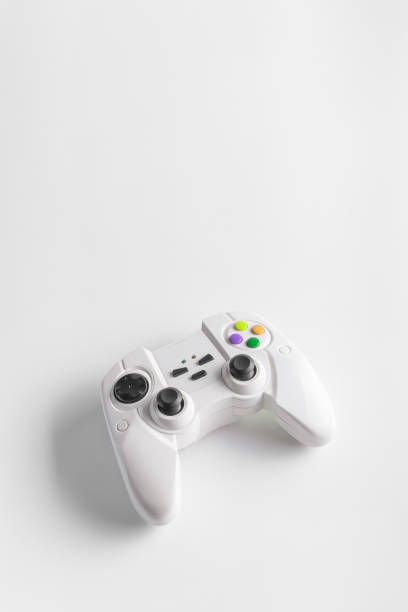 istock White wireless gamepad for playing video games. Joystick or game controller on a white background. 1204918217