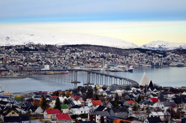 istock Tromso town panorama with beautiful bridge 1204920205