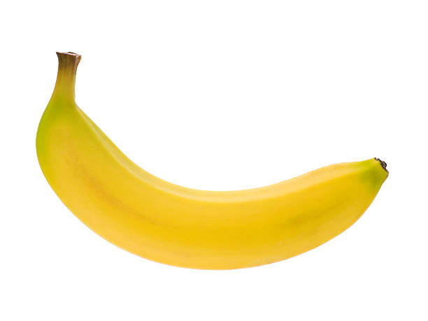 Banana Ripe banana isolated on white background banana stock pictures, royalty-free photos & images