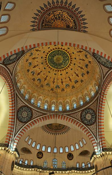 sulemaniye mosque interior stock photo