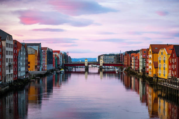 istock Trondheim, Norway - view from Old Town Bridge 1204926833