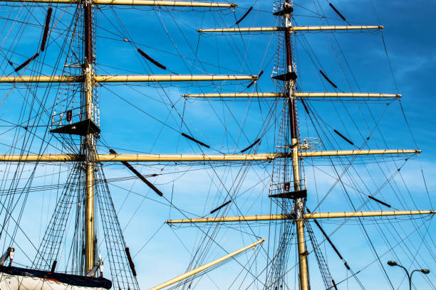 istock Masts of sails against the sky. 1204927489