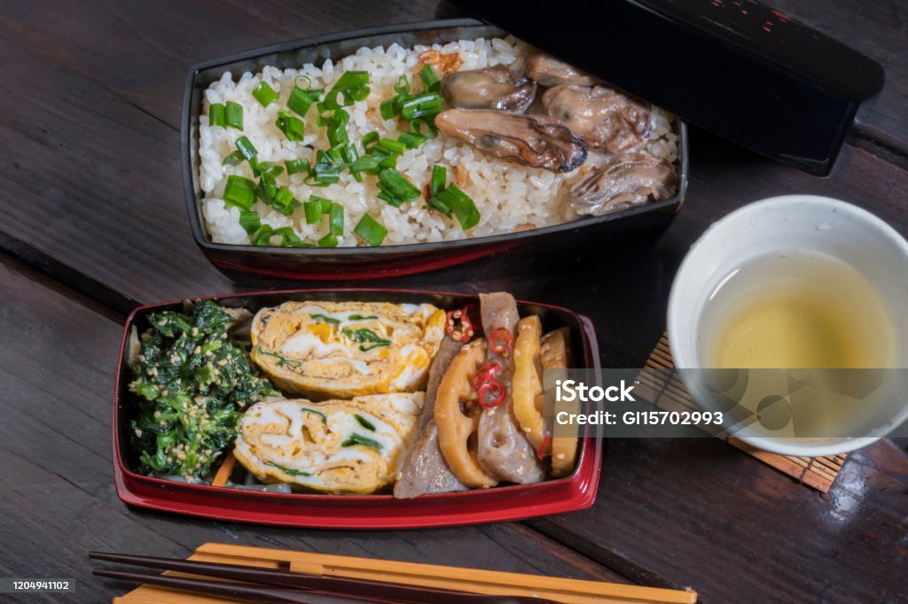 Japanese Style Lunch Box Stock Photo - Download Image Now - Animal Egg