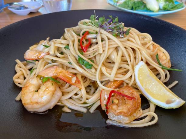 istock Tagliatelle with Australian Prawns 1204953388
