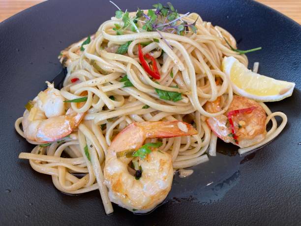 istock Tagliatelle with Australian Prawns 1204953912