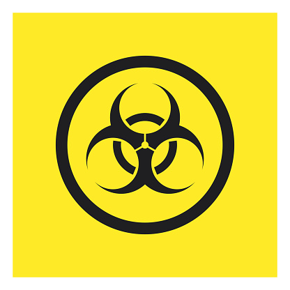 Biohazard symbol sign,vector icon.
EPS 10.