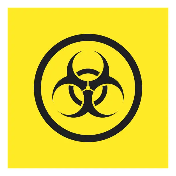 Vector illustration of Biohazard symbol sign,vector icon