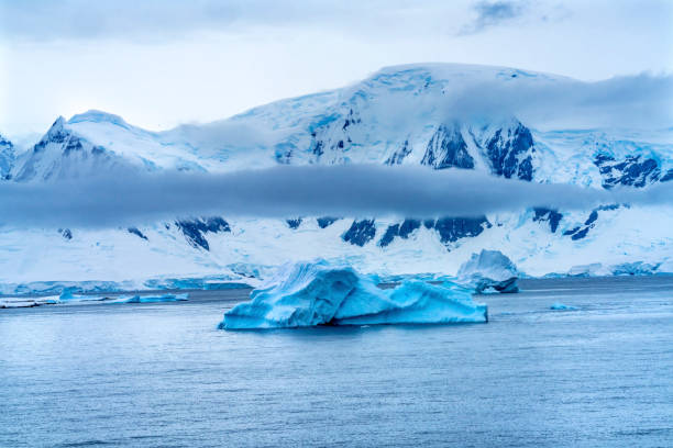 istock Floating Blue Iceberg Snow Glaciers Mountains Charlotte Harbor Antarctica 1204965885