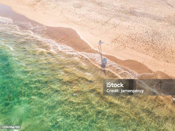 Surfers At The Beach In Sydney Australia Stock Photo - Download Image Now - Bondi Beach, Aerial View, Heat - Temperature