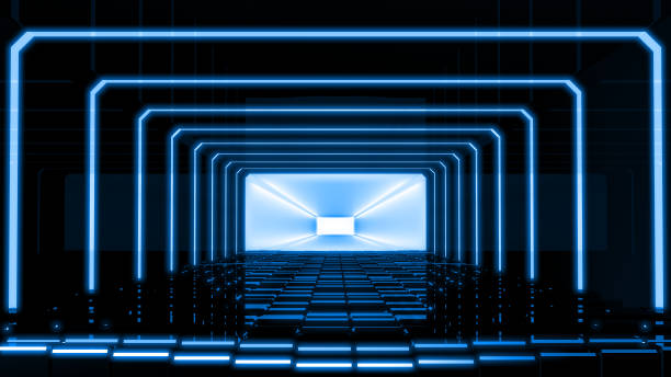 istock Abstract Futuristic Modern Tunnel 1204969192