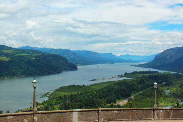 istock Panoramic view of Columbia river gorge 1204969347