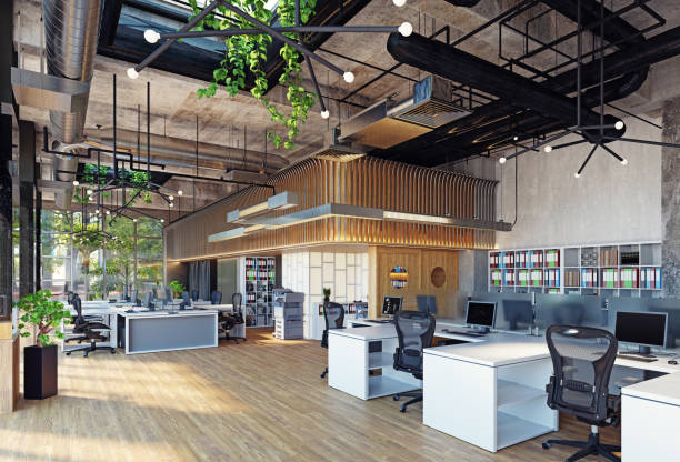モダンなオフィスインテリア、 - corporate design ストックフォトと画像