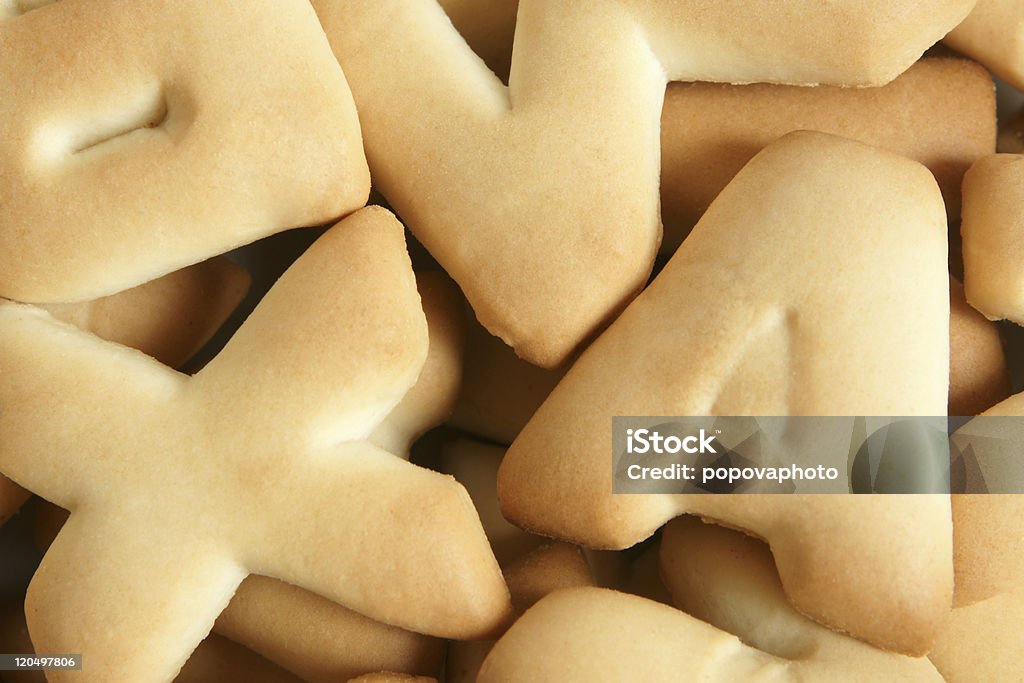 Close-up of cookies  Alphabet Stock Photo