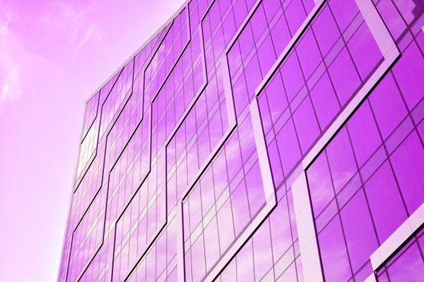 istock Modern architecture duo tone background. Geometric background 1204978516